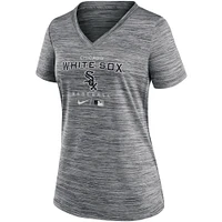 Women's Nike Anthracite Chicago White Sox Authentic Collection Velocity Performance V-Neck T-Shirt