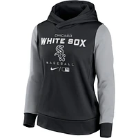 Women's Nike Black/Gray Chicago White Sox Authentic Collection Pullover Hoodie