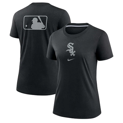 T-shirt Nike noir pour femme Chicago White Sox Authentic Collection Early Work Tri-Blend
