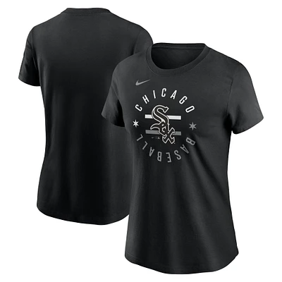 T-shirt Nike pour femme, noir, équipe locale des White Sox de Chicago