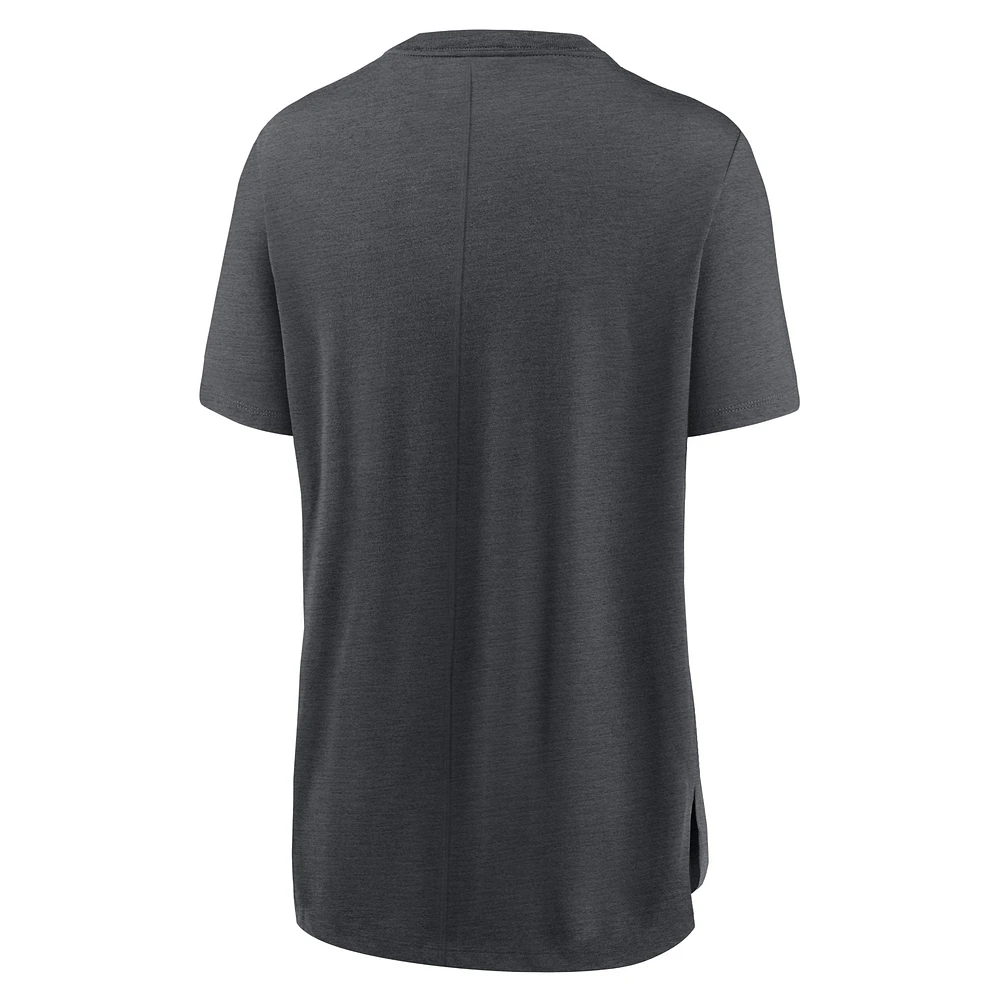 Women's Nike Heather Charcoal Chicago White Sox Authentic Collection Early Work Tri-Blend T-Shirt