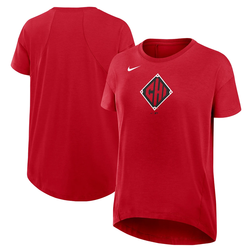 Women's Nike Red Chicago White Sox 2025 City Connect Flowy Fashion Tri-Blend Performance T-Shirt