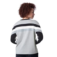 Women's Starter Heather Gray Chicago White Sox Triple A Fashion Color Block Long Sleeve Top
