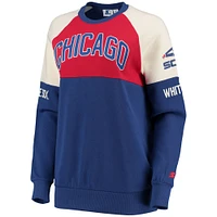 Women's Starter Royal/Red Chicago White Sox Baseline Raglan Pullover Sweatshirt
