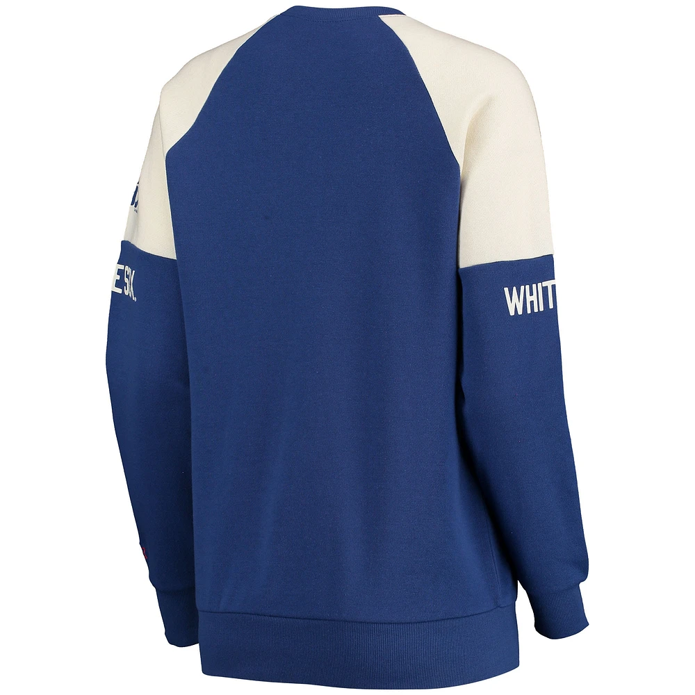 Women's Starter Royal/Red Chicago White Sox Baseline Raglan Pullover Sweatshirt
