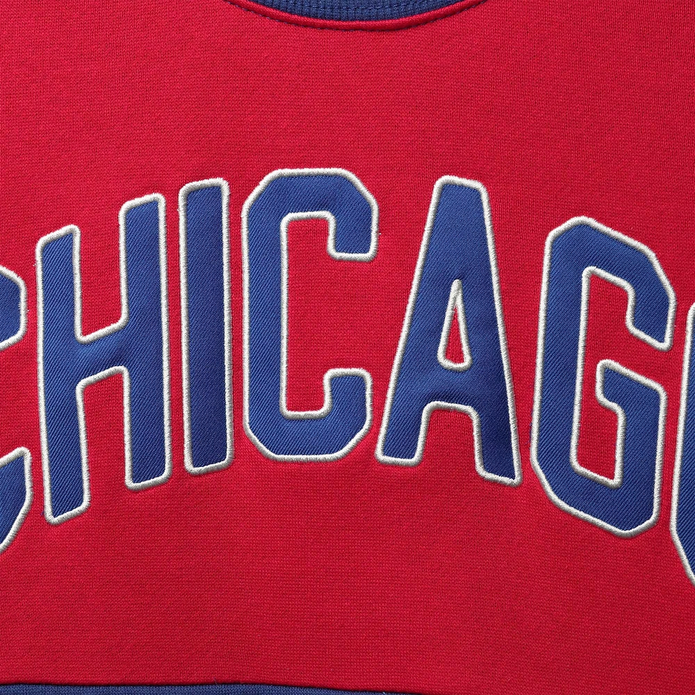 Women's Starter Royal/Red Chicago White Sox Baseline Raglan Pullover Sweatshirt