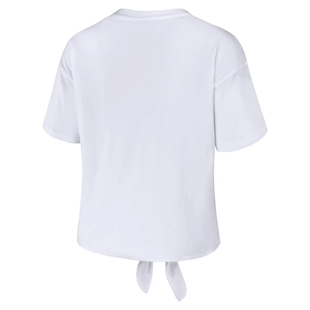 T-shirt WEAR by Erin Andrews White Chicago Sox à nouer sur le devant pour femme