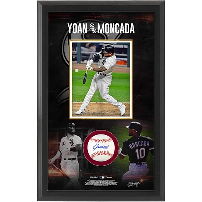Yoan Moncada Chicago White Sox Autographed Baseball Shadow Box