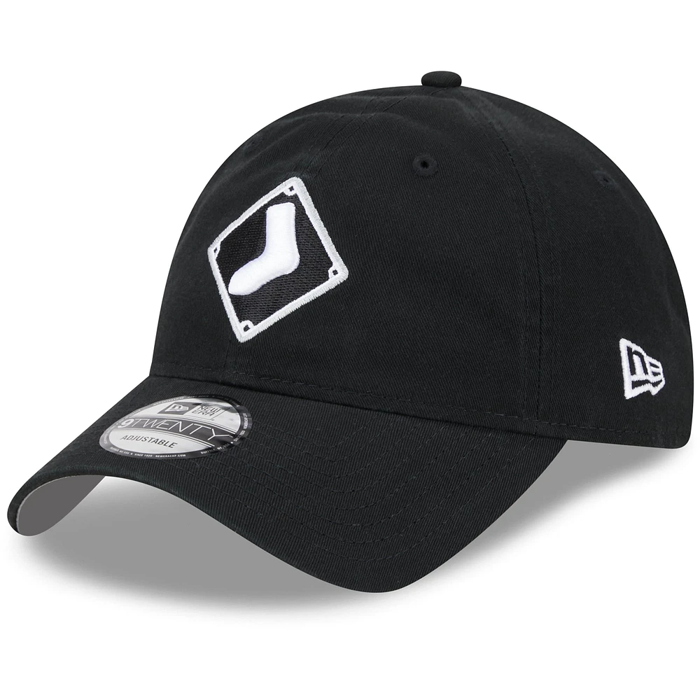 Youth New Era  Black Chicago White Sox 2025 Batting Practice 9TWENTY Adjustable Hat