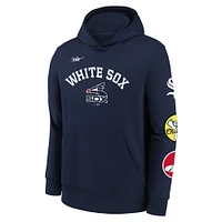 Youth Nike Navy Chicago White Sox Rewind Lefty Pullover Hoodie