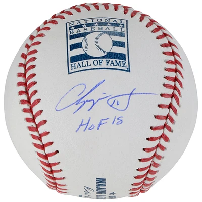 Chipper Jones Atlanta Braves Autographed Hall of Fame Logo Baseball with HOF 2018 Inscription