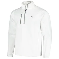 Men's Zero Restriction White Churchill Downs Z500 Quarter-Zip Top