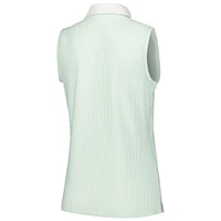 Women's Fairway & Greene Light Green Churchill Downs Julie Tri-Blend Sleeveless Polo