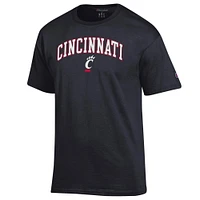 Men's Champion  Black Cincinnati Bearcats Arch Over Logo T-Shirt
