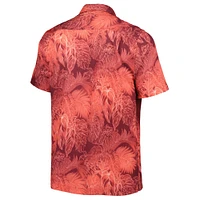 Men's Tommy Bahama Red Cincinnati Bearcats Coast Luminescent Frond Camp IslandZone Button-Up Shirt
