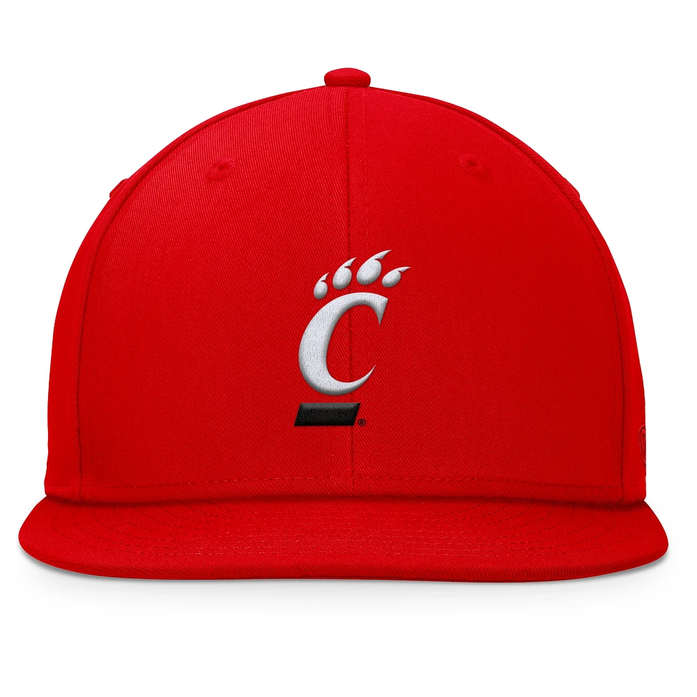 Men's Top of the World Red Cincinnati Bearcats Fundamental Snapback Hat