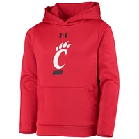 Youth Under Armour Red Cincinnati Bearcats Logo Pullover Hoodie