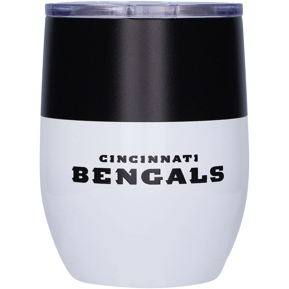 Bengals de Cincinnati 16oz. Gobelet incurvé en acier inoxydable colorblock