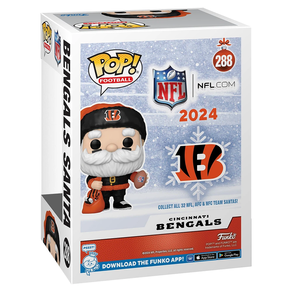Cincinnati Bengals Santa Funko Pop! 2024 Fanatics Exclusive Vinyl Figure