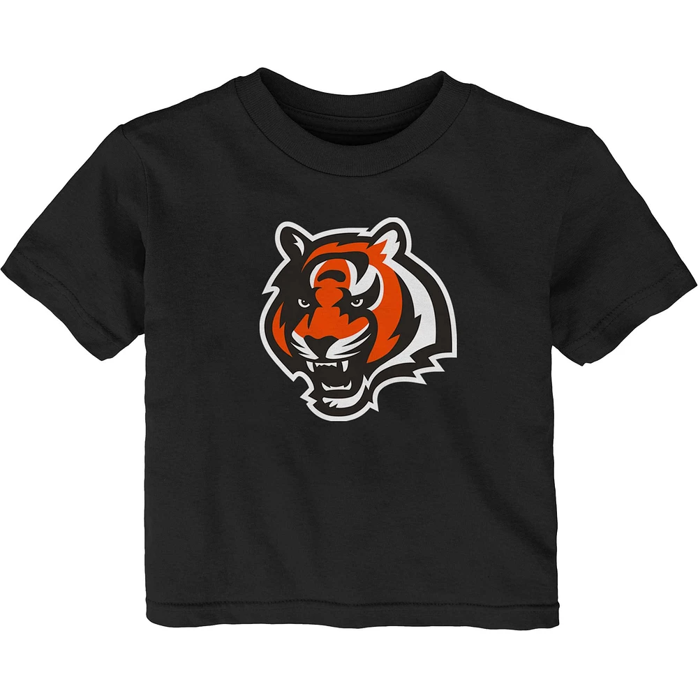 T-shirt noir avec logo principal des Bengals de Cincinnati pour bébé