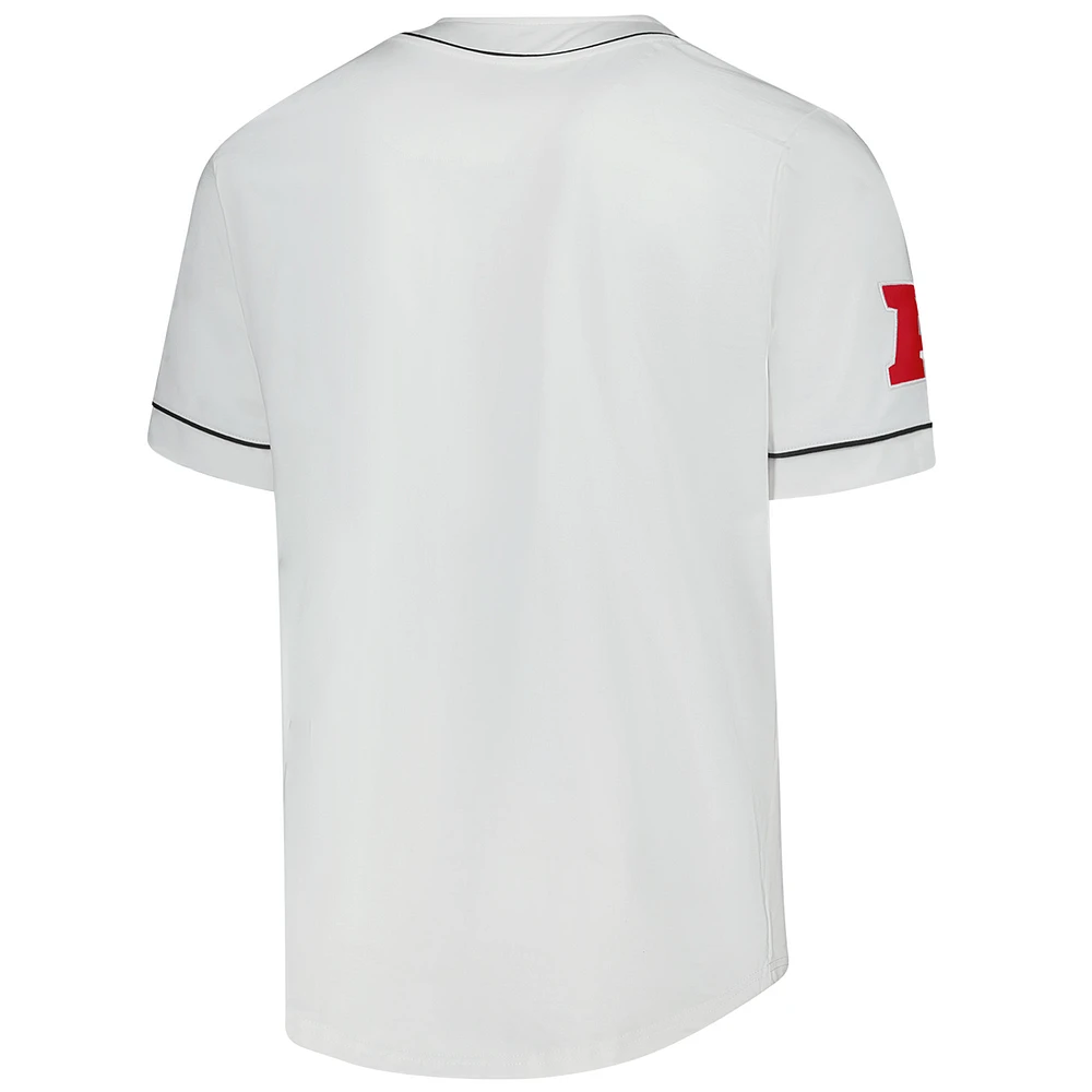 Men's Starter White Cincinnati Bengals Relay Full-Button Baseball Jersey