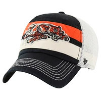 Men's '47 Black Cincinnati Bengals Throwback Clubhouse Boon Clean-Up Trucker Adjustable Hat