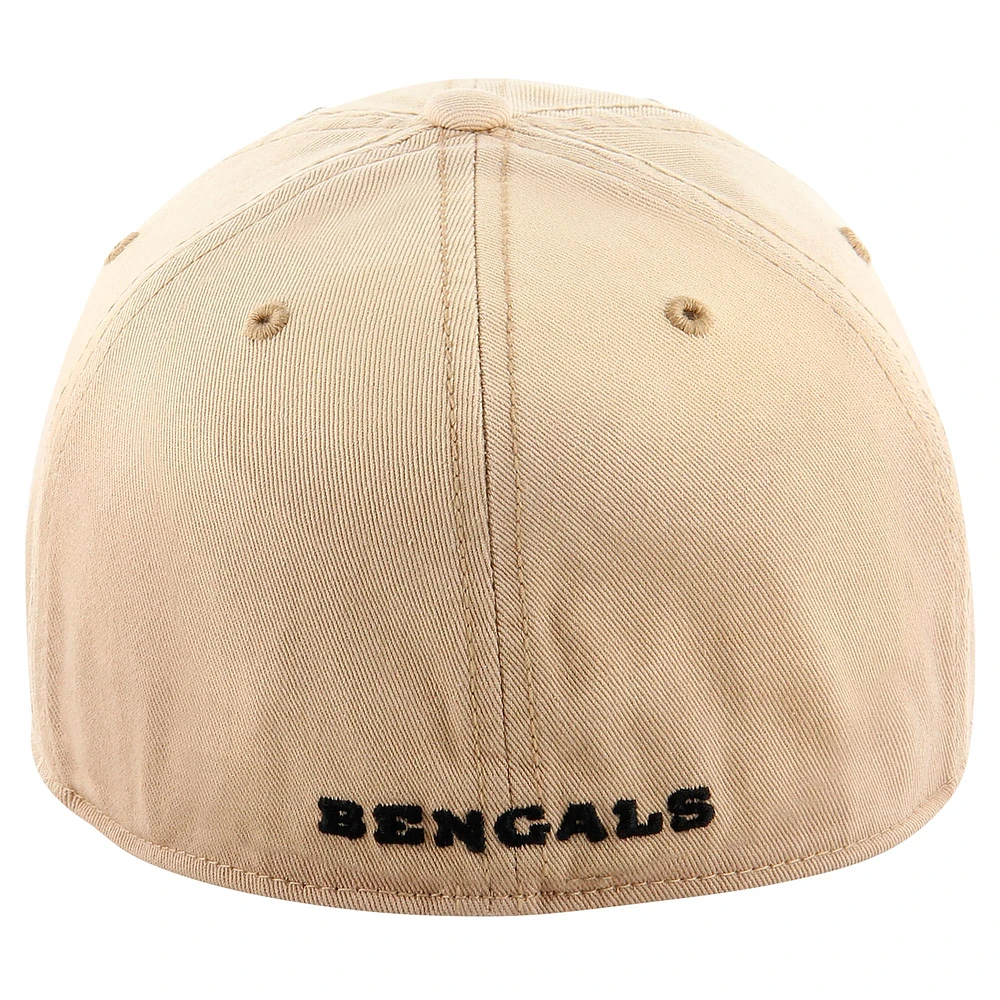 Men's '47 Khaki Cincinnati Bengals Dusted Relaxed Franchise Fitted Hat