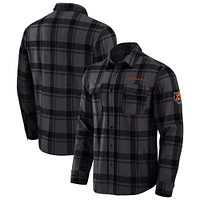 Men's Darius Rucker Collection by Fanatics Black Cincinnati Bengals Plaid Button-Up Shirt