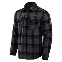 Men's Darius Rucker Collection by Fanatics Black Cincinnati Bengals Plaid Button-Up Shirt