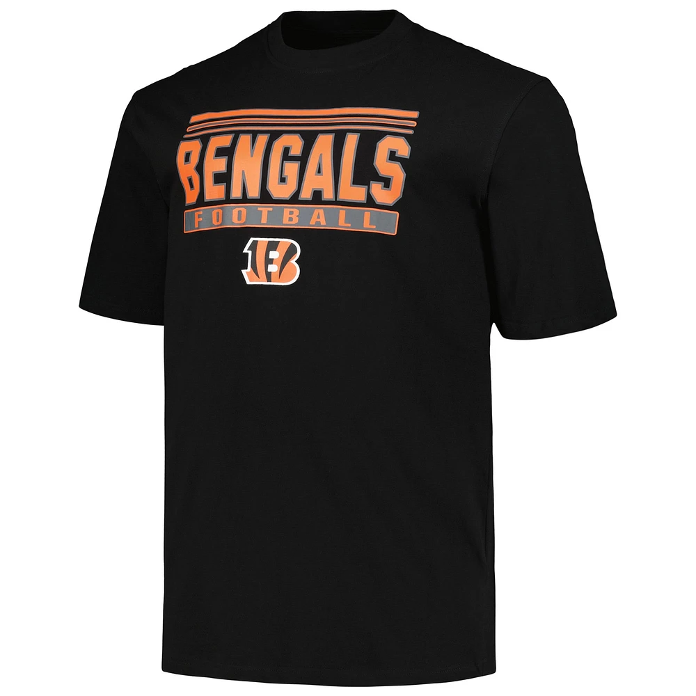 Men's Fanatics Black Cincinnati Bengals Big & Tall Pop T-Shirt