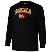 Men's Fanatics Black Cincinnati Bengals Big & Tall Thermal Long Sleeve T-Shirt
