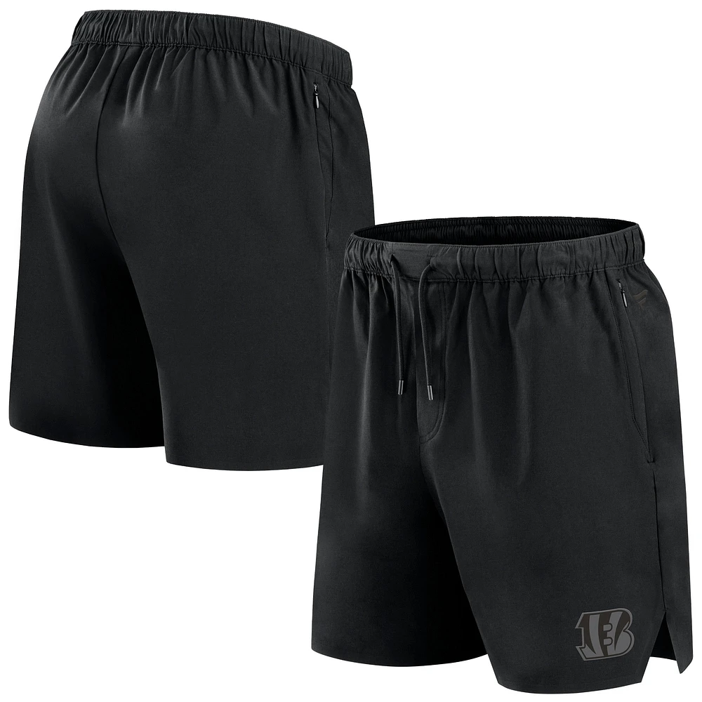 Short Fanatics noir pour homme, micro ton sur ton, le bureau des Bengals de Cincinnati