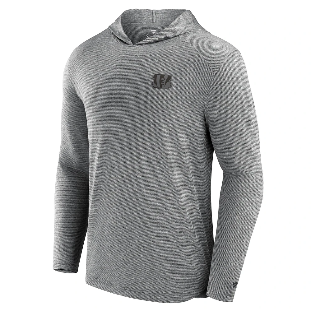 Men's Fanatics Black Cincinnati Bengals Front Office Tech Lightweight Hoodie T-Shirt