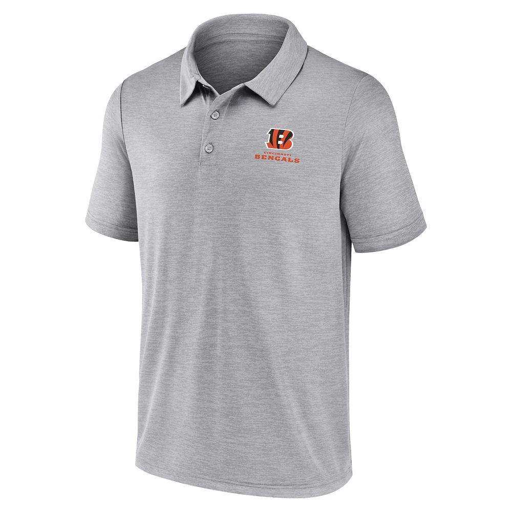 Men's Fanatics Gray Cincinnati Bengals Making Waves Polo