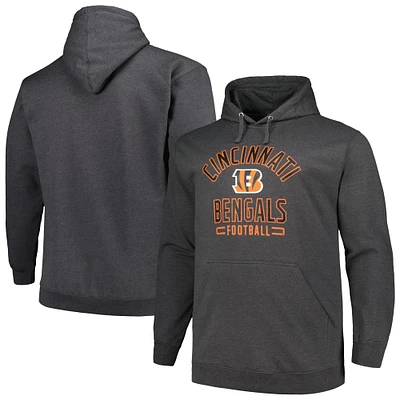 Chandail à capuchon Fanatics Heather Charcoal pour hommes, Cincinnati Bengals, Big & Tall