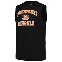 Men's Fanatics Joe Burrow Black Cincinnati Bengals Big & Tall Muscle Tank Top