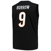Men's Fanatics Joe Burrow Black Cincinnati Bengals Big & Tall Muscle Tank Top