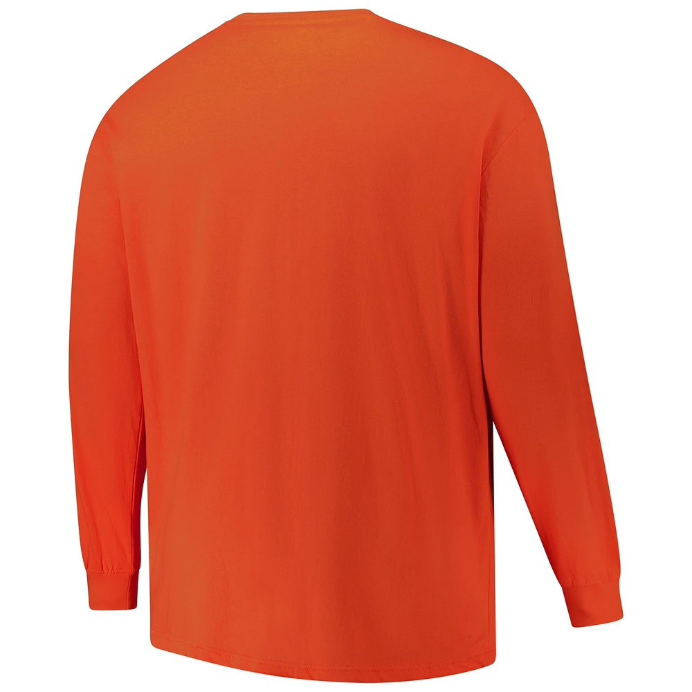 Men's Fanatics  Orange Cincinnati Bengals Big & Tall Vision Long Sleeve T-Shirt