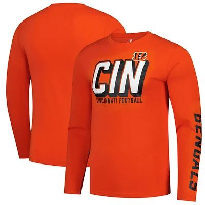 T-shirt à manches longues Fanatics Orange Cincinnati Bengals pour hommes