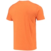 Men's Homage Orange Cincinnati Bengals Stripes Tri-Blend T-Shirt
