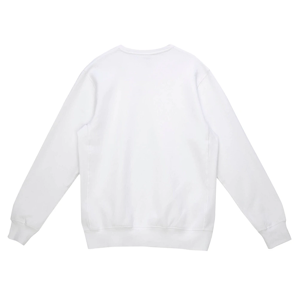 Men's Mitchell & Ness White Cincinnati Bengals Basic Fleece Pullover Sweatshirt