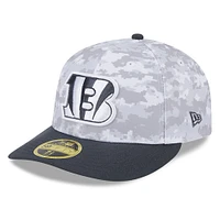 Men's New Era Arctic Camo/Graphite Cincinnati Bengals 2024 Salute To Service Low Profile 59FIFTY Fitted Hat