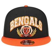Men's New Era Black/Orange Cincinnati Bengals Team Establish 9FIFTY Snapback Hat