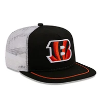 Men's New Era Black/White Cincinnati Bengals Original Classic Golfer Adjustable Hat