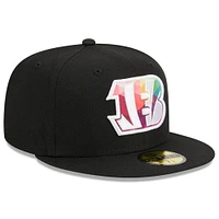 Men's New Era  Black Cincinnati Bengals 2023 NFL Crucial Catch 59FIFTY Fitted Hat