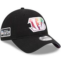Casquette réglable noire Cincinnati Bengals 2023 NFL Crucial Catch 9TWENTY New Era pour homme