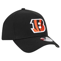 Men's New Era  Black Cincinnati Bengals  A-Frame 9FORTY Adjustable Hat