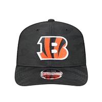 Men's New Era Black Cincinnati Bengals Adventure Camo Trucker 9SEVENTY Stretch-Snap Adjustable Hat