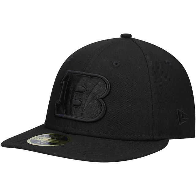 Casquette ajustée 59FIFTY II Low Profile des Bengals de Cincinnati New Era noire pour homme