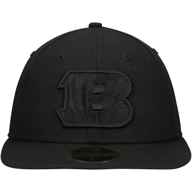 Casquette ajustée 59FIFTY II Low Profile des Bengals de Cincinnati New Era noire pour homme
